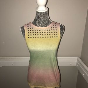 MMXIII Colorful Studded Muscle Tee